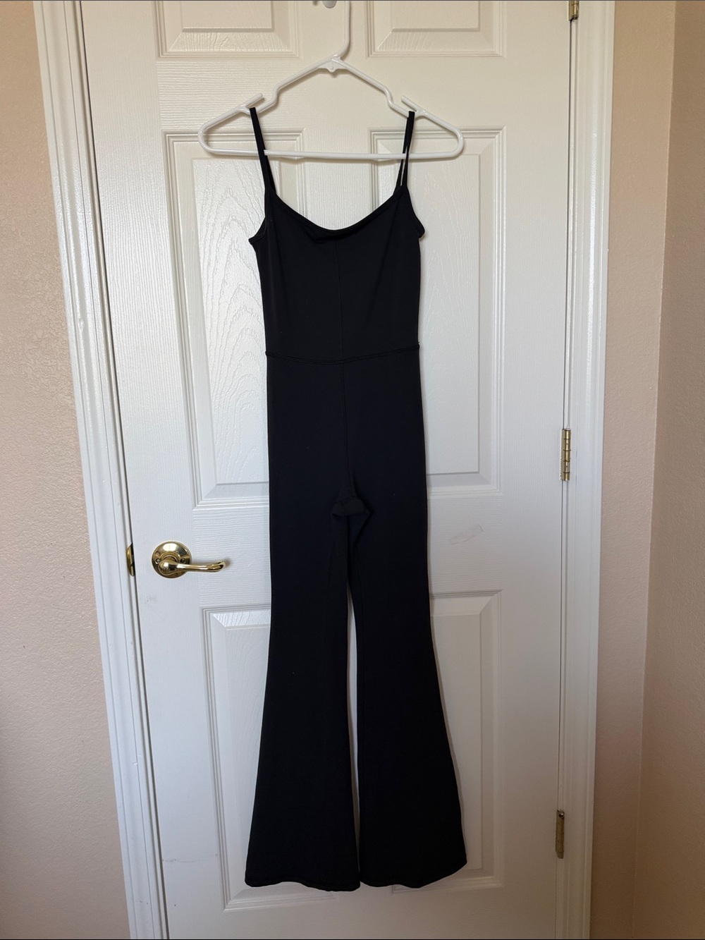Wilfred Free Black Spaghetti-Strap Flared Jumpsuit